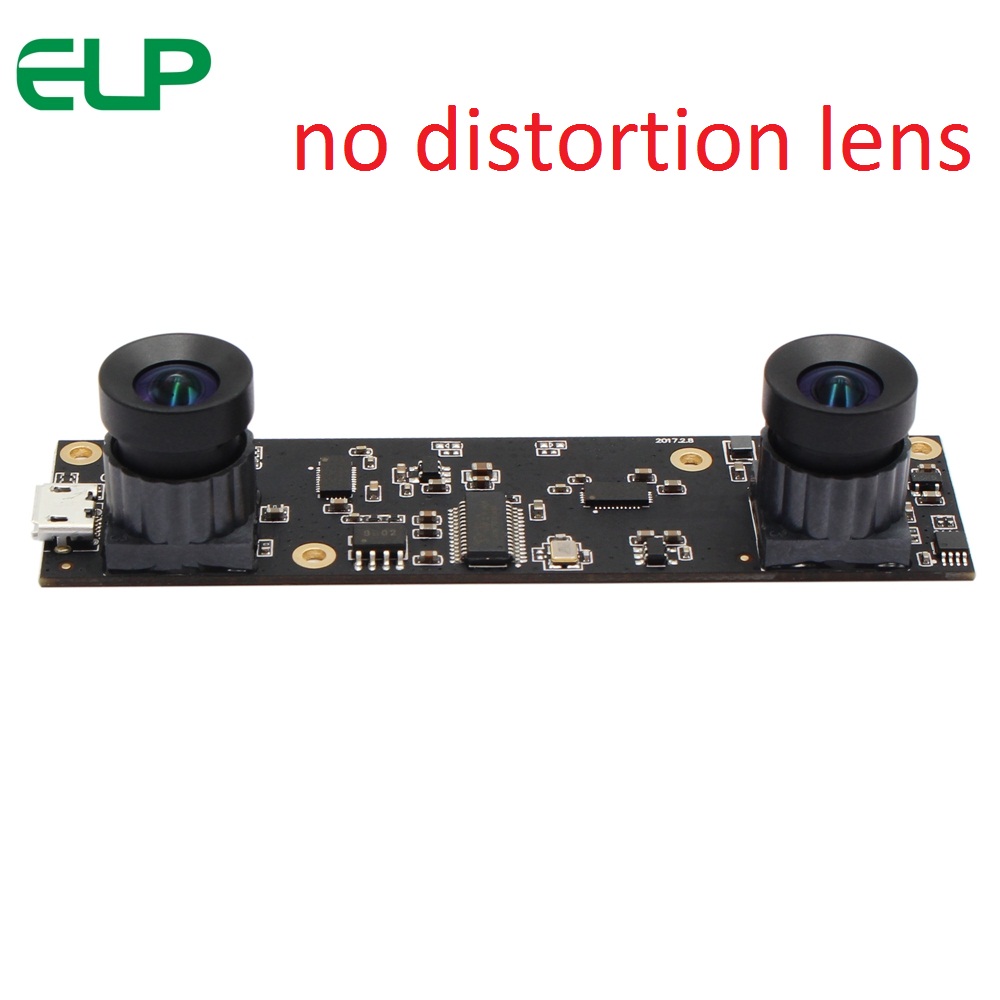 ELP No distortion Dual Lens USB Webcam 1920x1080 Aptina AR0330 Mini 86*23mm USB Camera Module for Biometric Retina Retina Analyze